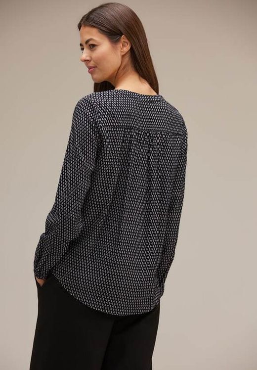Camisa m/l con muestra geométrica Street One Black