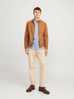 Camisa m/l con rayas bicolor Jack & Jones Chambray Blue