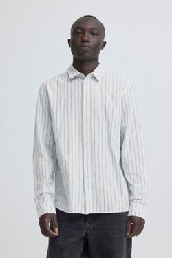 Camisa m/l con rayas tricolor Blend Of America Sky Blue