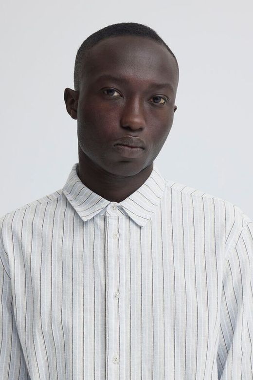 Camisa m/l con rayas tricolor Blend Of America Sky Blue