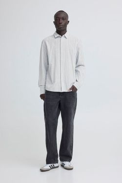 Camisa m/l con rayas tricolor Blend Of America Sky Blue