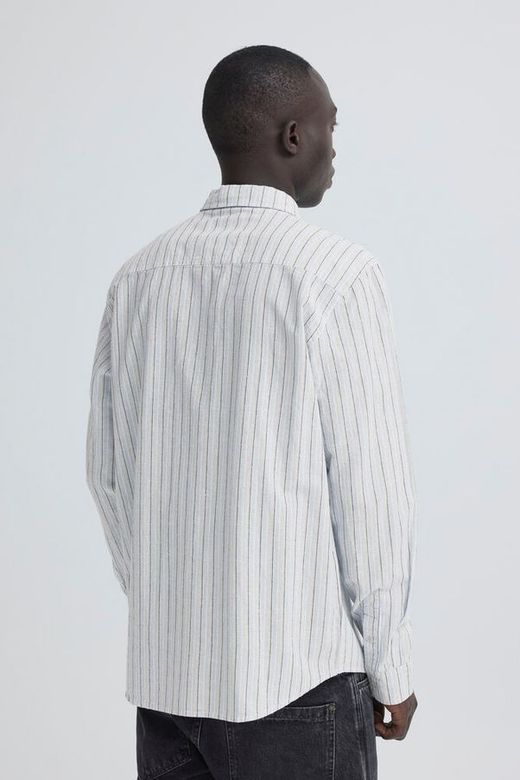 Camisa m/l con rayas tricolor Blend Of America Sky Blue