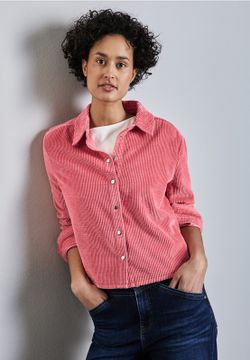 Camisa m/l corta de pana Street One Sugar Coral