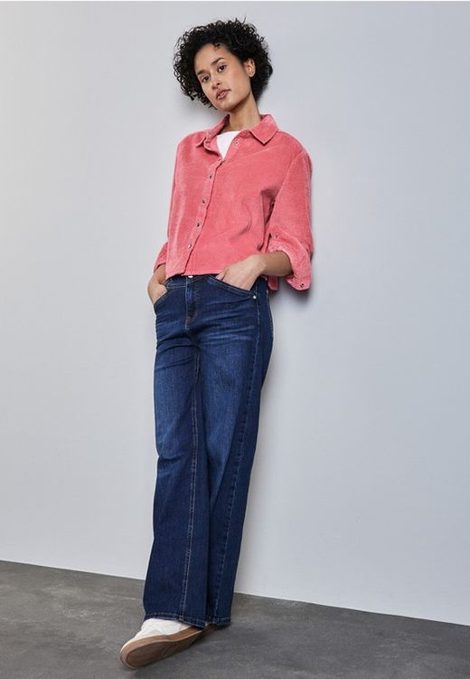 Camisa m/l corta de pana Street One Sugar Coral