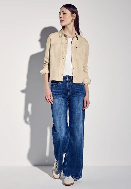 Camisa m/l corta efecto ante Street One Beige