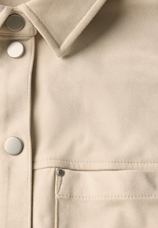 Camisa m/l corta efecto ante Street One Beige