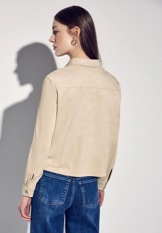 Camisa m/l corta efecto ante Street One Beige