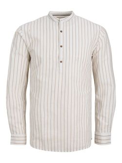 Camisa m/l de 4 botones rayas Jack & Jones Sand