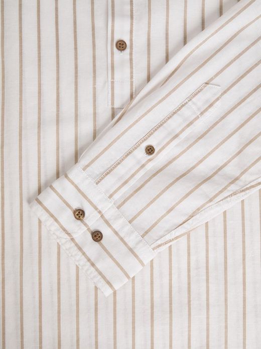 Camisa m/l de 4 botones rayas Jack & Jones Sand