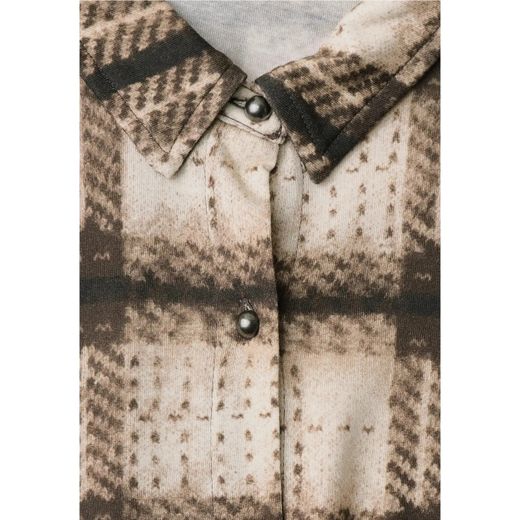 Camisa m/l de punto cuadros Street One Sand