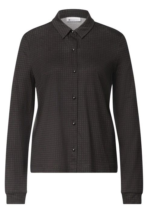 Camisa m/l de punto pata de gallo Street One Coffee