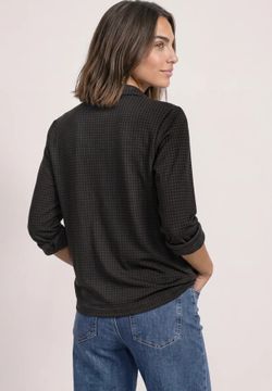 Camisa m/l de punto pata de gallo Street One Coffee