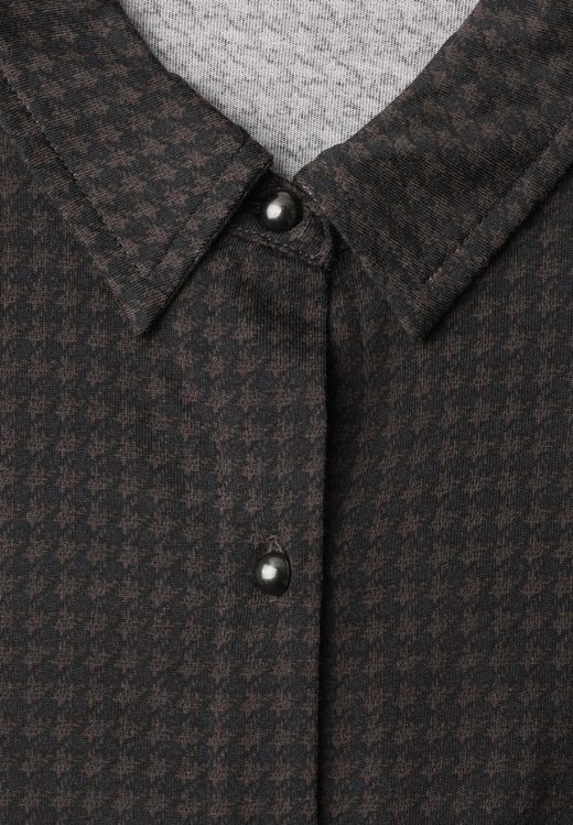 Camisa m/l de punto pata de gallo Street One Coffee