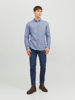 Camisa m/l microjaspeado Jack & Jones Faded Denim