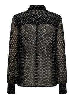 Camisa m/l gasa con lunares Only Black