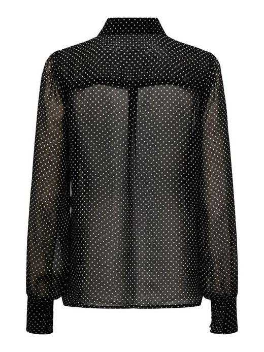 Camisa m/l gasa con lunares Only Black