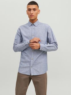 Camisa m/l jaspeada Jack & Jones Faded Denim