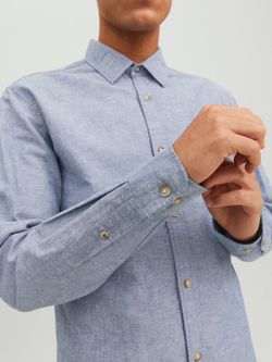 Camisa m/l jaspeada Jack & Jones Faded Denim