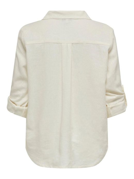 Camisa m/l lino con bolsillos Only Cloud Dancer