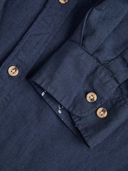 Camisa m/l lino Jack & Jones Navy Blazer