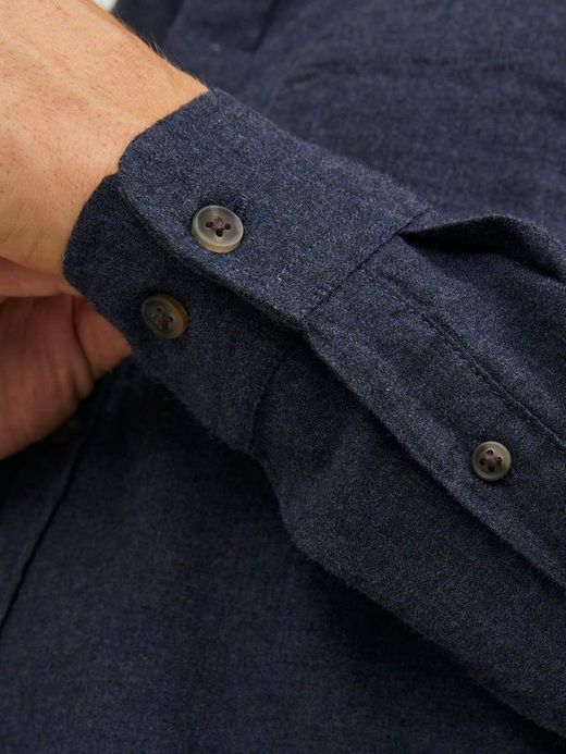 Camisa m/l microjaspeado Jack & Jones Navy Blazer
