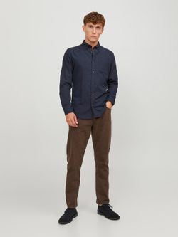 Camisa m/l microjaspeado Jack & Jones Navy Blazer