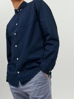 Camisa m/l oxford Jack & Jones Navy