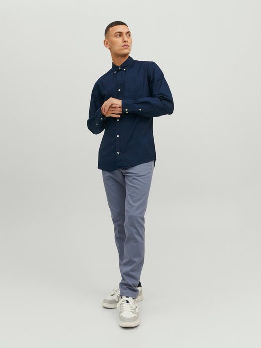 Camisa m/l oxford Jack & Jones Navy