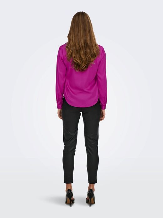 Camisa m/l raso Jdy Fucsia