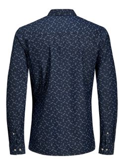 Camisa tejana con microdibujo libélulas Produkt Dark Blue