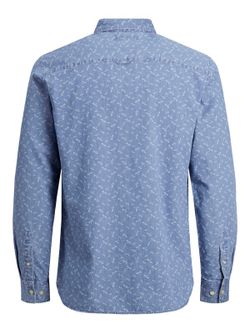 Chemise en jean à micro-motif libellule Produkt Light Blue Den