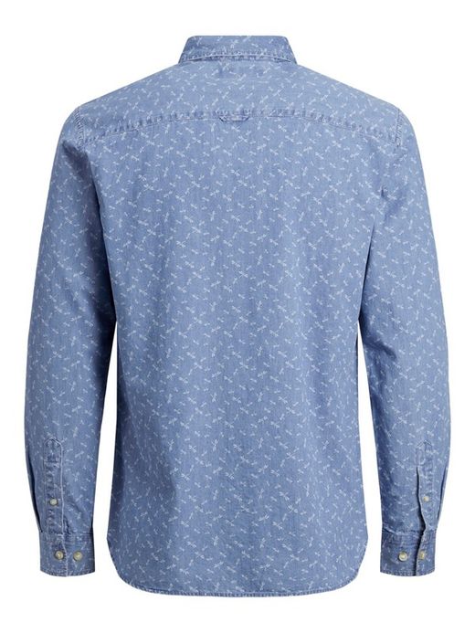 Chemise en jean à micro-motif libellule Produkt Light Blue Den