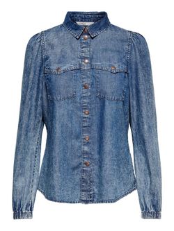 Camisa tejana entallada Only Medium Blue