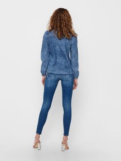 Camisa tejana entallada Only Medium Blue