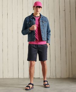 Camiseta básica combinada 2 colores Superdry Magenta