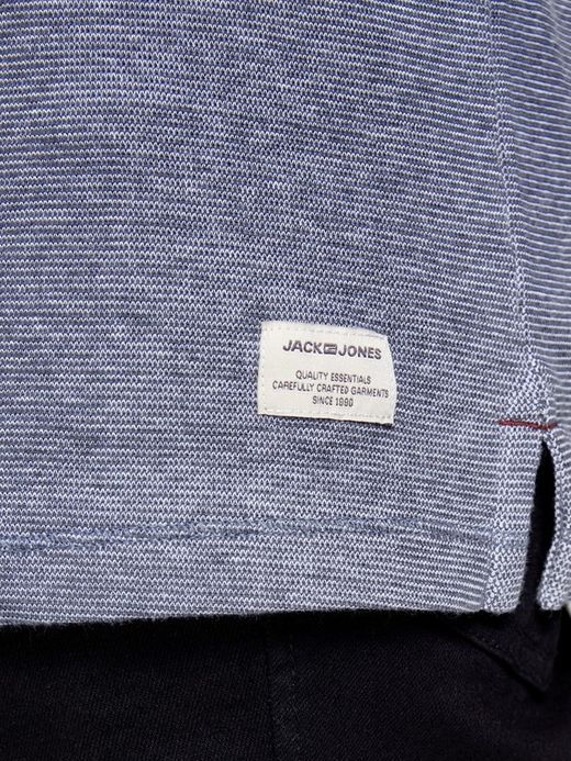 Camiseta básica con 3 botones Jack & Jones Mood Indigo