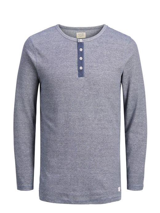 Camiseta básica con 3 botones Jack & Jones Mood Indigo