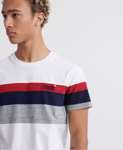 Camiseta básica con banda tricolor Superdry Optic