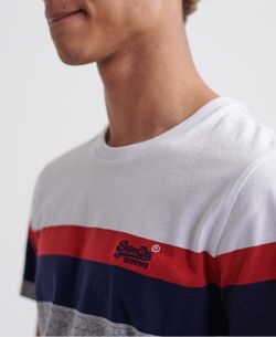Camiseta básica con banda tricolor Superdry Optic