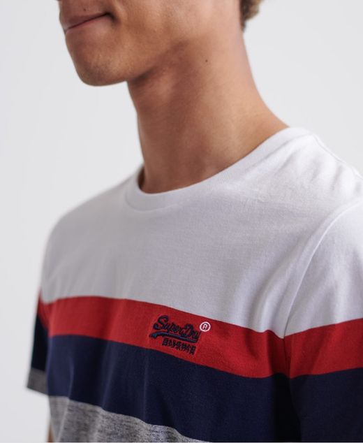 Camiseta básica con banda tricolor Superdry Optic