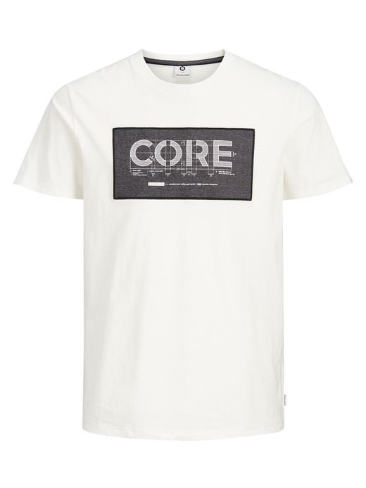 Camiseta básica con letras core Jack & Jones Cloud Dancer