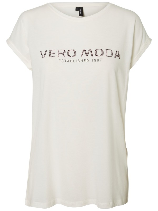 Basic T-shirt with bright logo letters Vero Moda Snow — Pep street wear