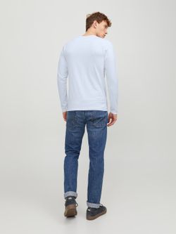 Jack & Jones White Plain Stretch Basic T-Shirt