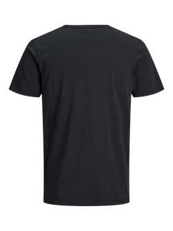 Camiseta básica lisa con cuello abierto Jack & Jones Black
