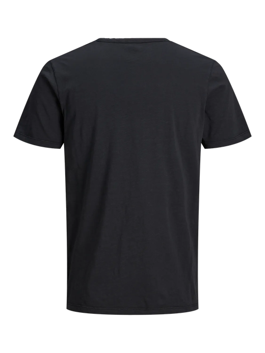 Camiseta básica lisa con cuello abierto Jack & Jones Black