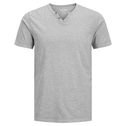 Camiseta básica lisa con cuello abierto Jack & Jones Grey