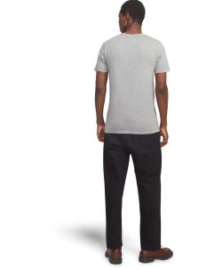 Camiseta básica lisa con cuello abierto Jack & Jones Grey