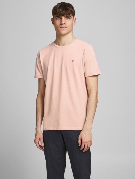 Camiseta básica piqué Jack & Jones Peach Whip