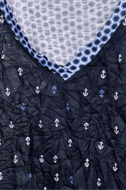 Camiseta con arrugado y dibujos marineros Street One Deep Blue