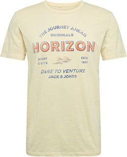 Camiseta con cuello redondo y letras desgastadas Jack & Jones Flan